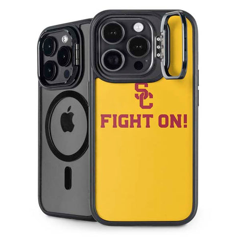 University of Southern California USC Fight On Gold iPhone 15 Pro Max Kickstand Case